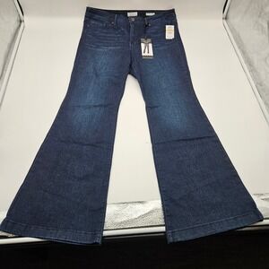 Sofia Jeans Sofia Vergara Melisa High Rise Flare Dark Wash Denim 14 Short NEW